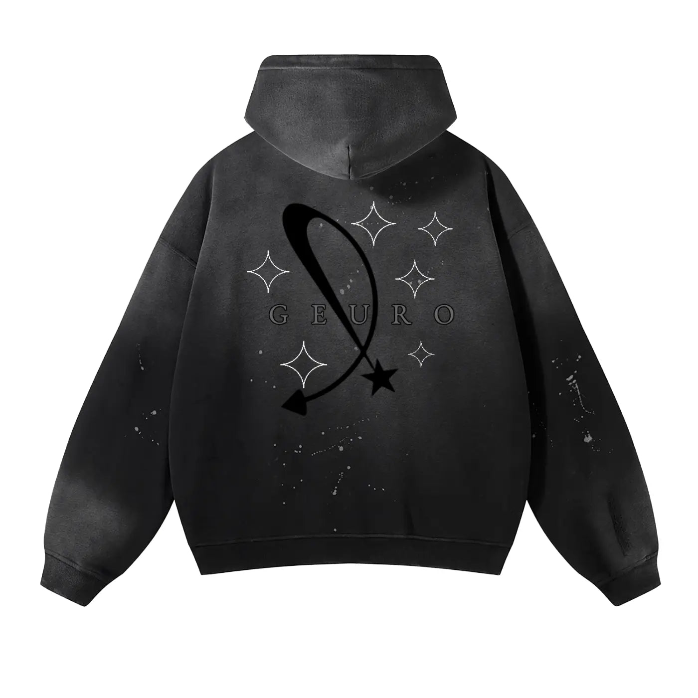 Vintage Washed Frayed Fleece Hoodie ODMPOD