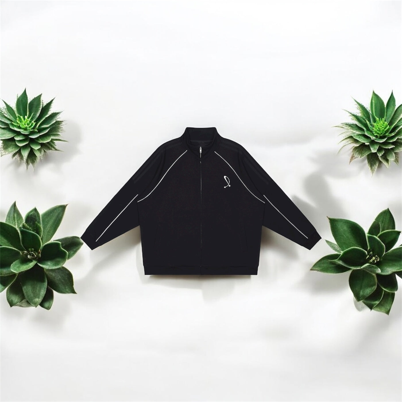 Reflection Striped Raglan Sleeve Jacket ODMPOD