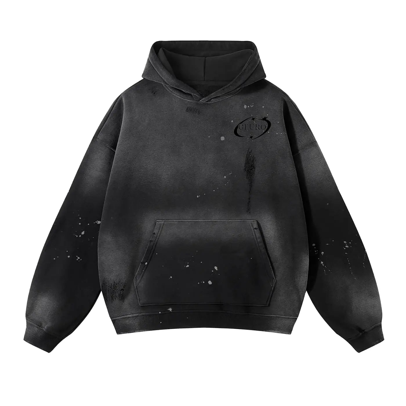 Vintage Washed Frayed Fleece Hoodie ODMPOD