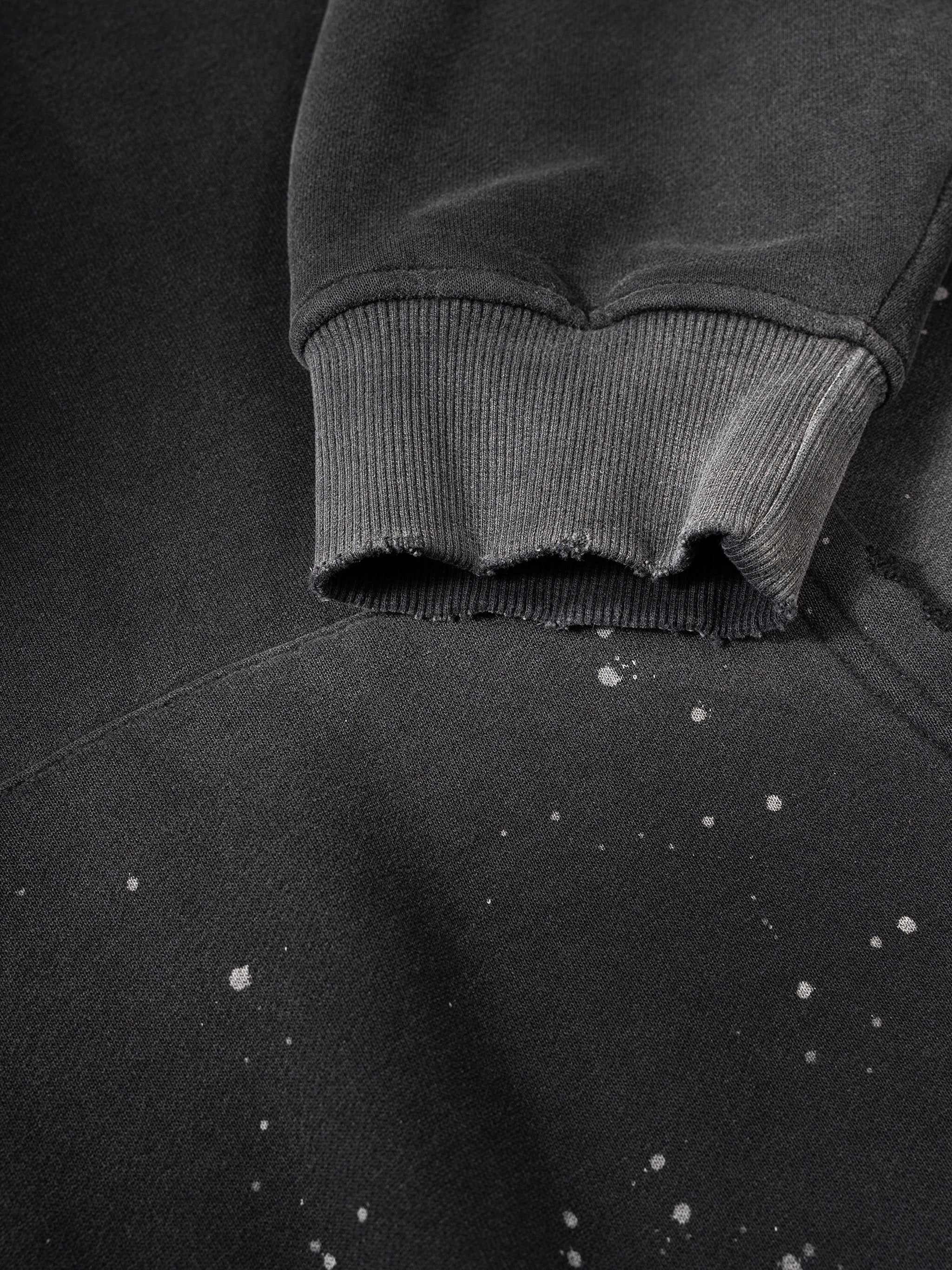 Vintage Washed Frayed Fleece Hoodie ODMPOD