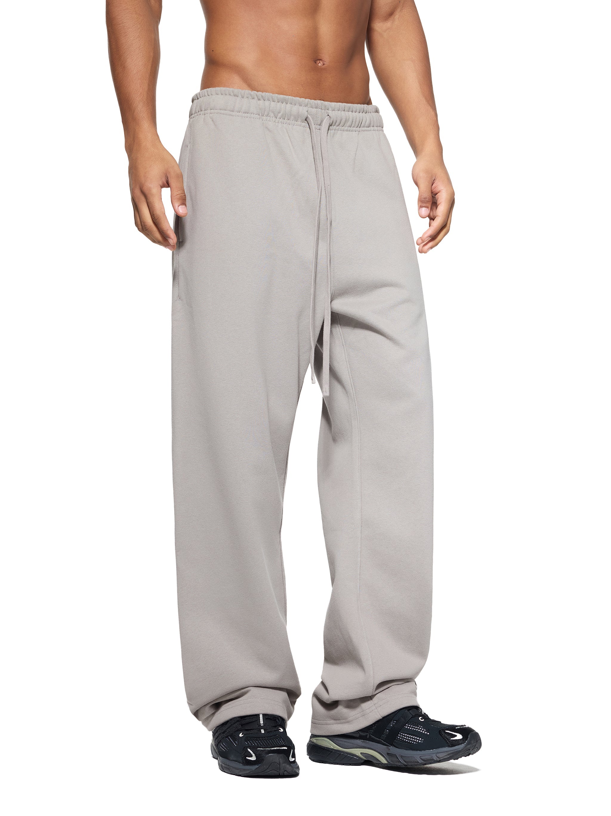 Solid Color Straight-Leg Sweatpants ODMPOD