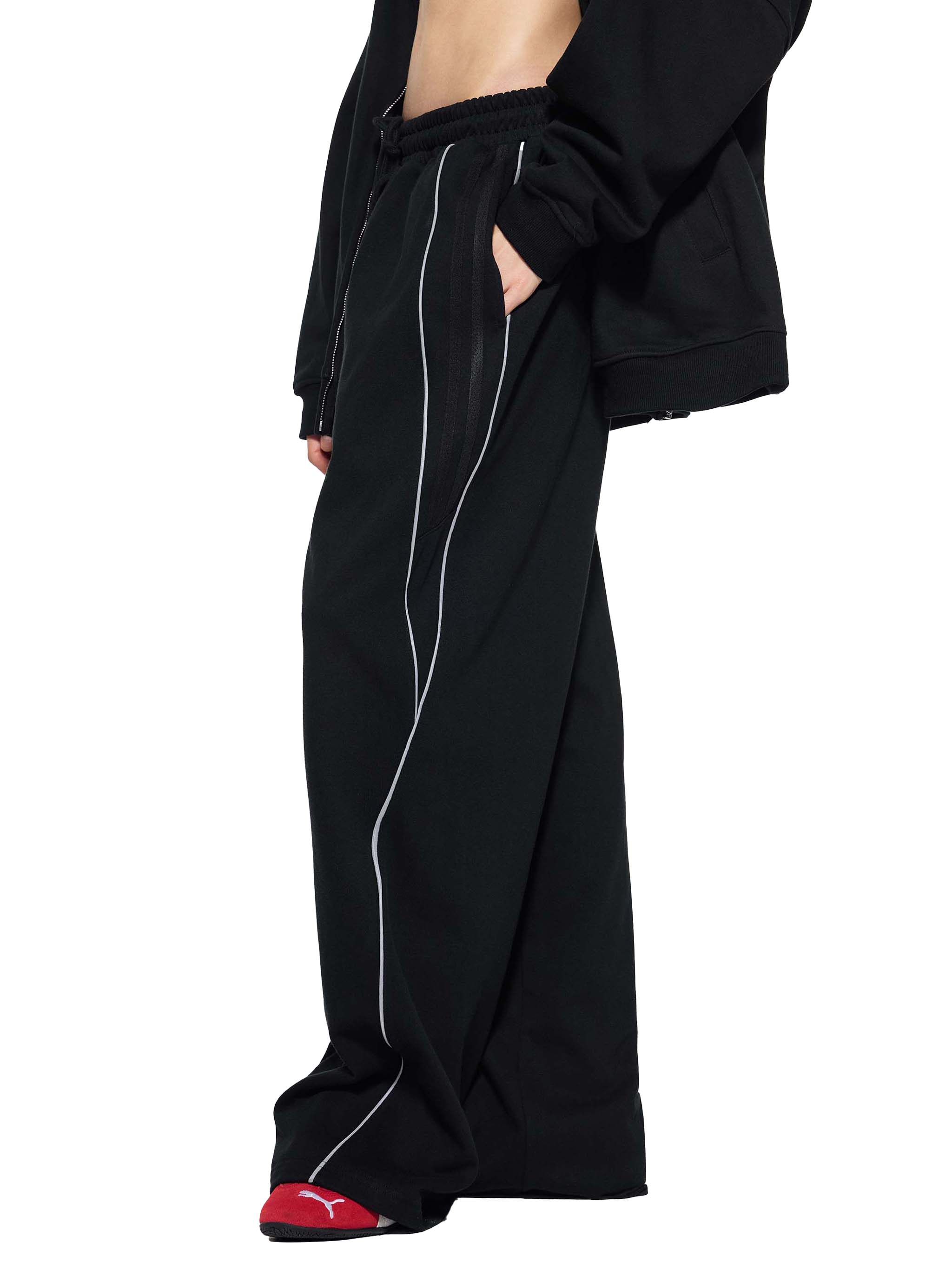 Reflection Striped Straight-Leg Sweatpants ODMPOD