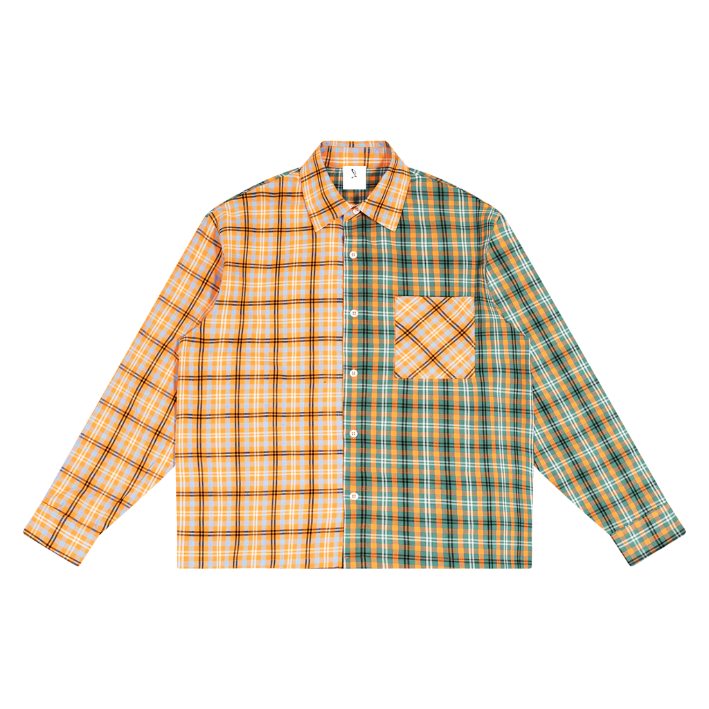 Split flannel shirt ODMPOD