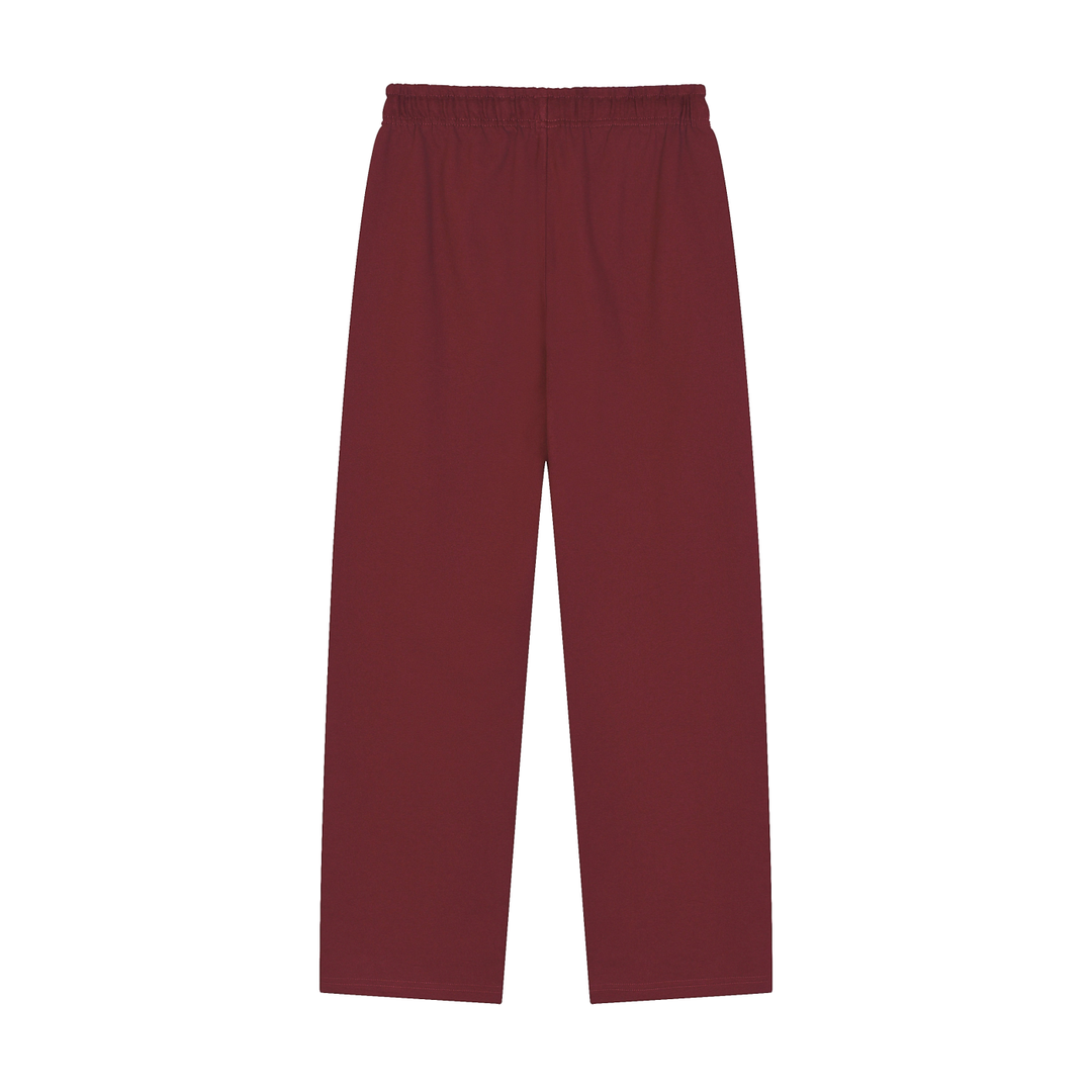 Solid Color Straight-Leg Sweatpants