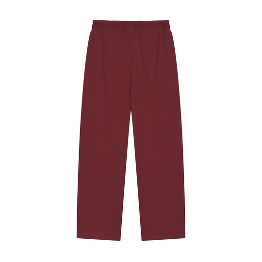 Solid Color Straight-Leg Sweatpants