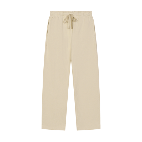 Solid Color Straight-Leg Sweatpants