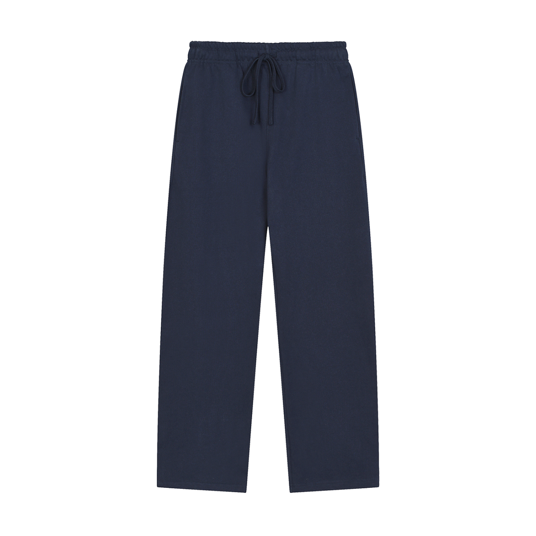 Solid Color Straight-Leg Sweatpants