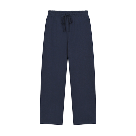 Solid Color Straight-Leg Sweatpants