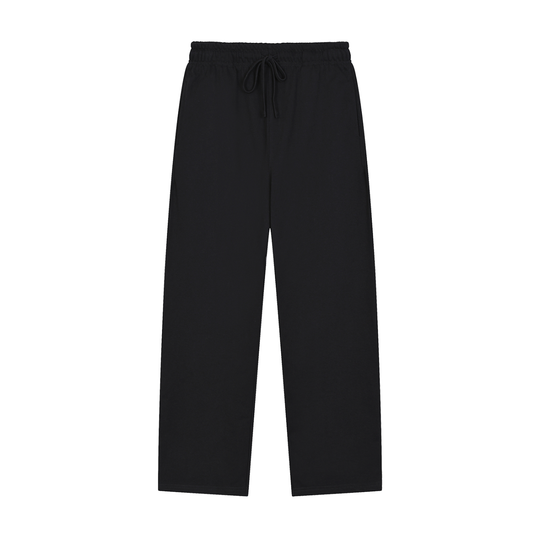 Solid Color Straight-Leg Sweatpants