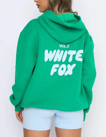 White fox hoodie