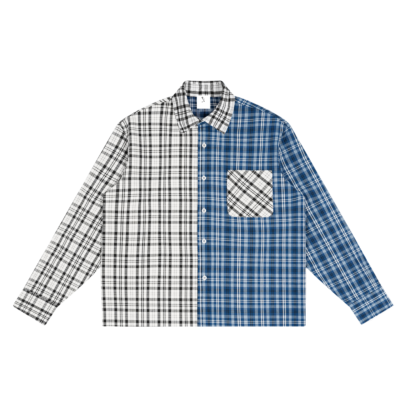 Split flannel shirt ODMPOD