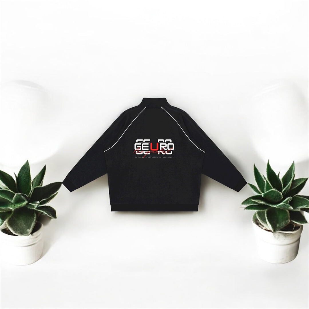 Reflection Striped Raglan Sleeve  Jacket