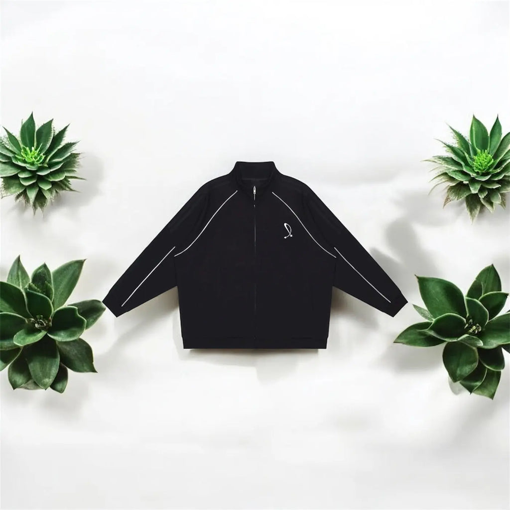 Reflection Striped Raglan Sleeve  Jacket ODMPOD