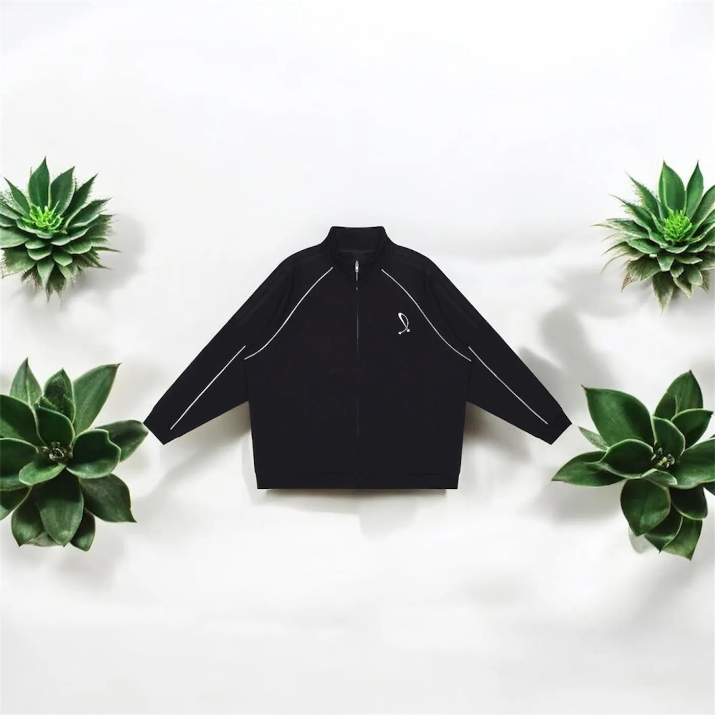 Reflection Striped Raglan Sleeve  Jacket ODMPOD
