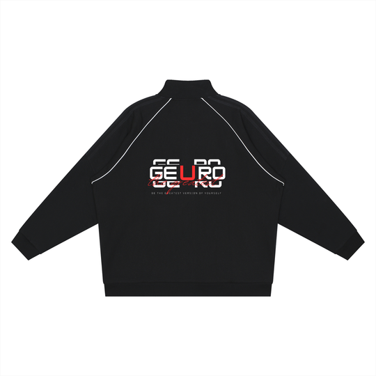 Reflection Striped Raglan Sleeve  Jacket