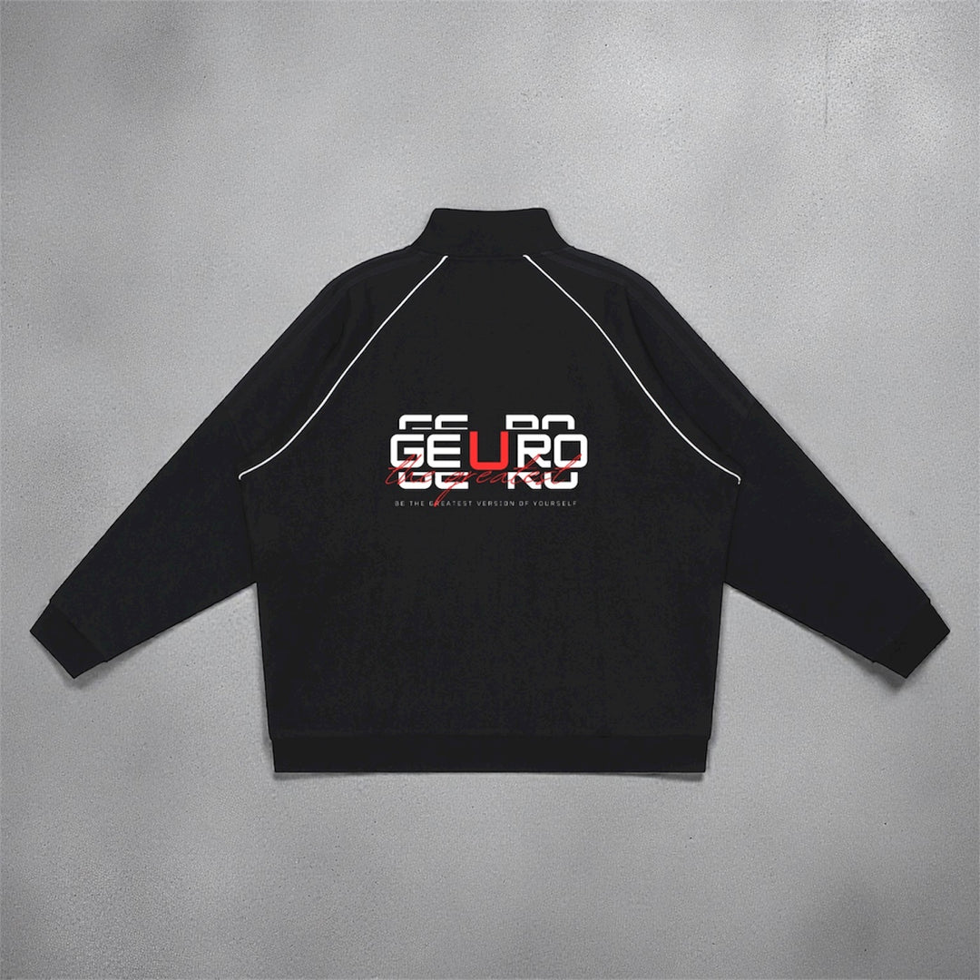 Reflection Striped Raglan Sleeve  Jacket