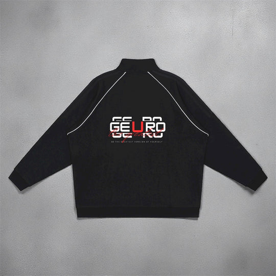 Reflection Striped Raglan Sleeve  Jacket