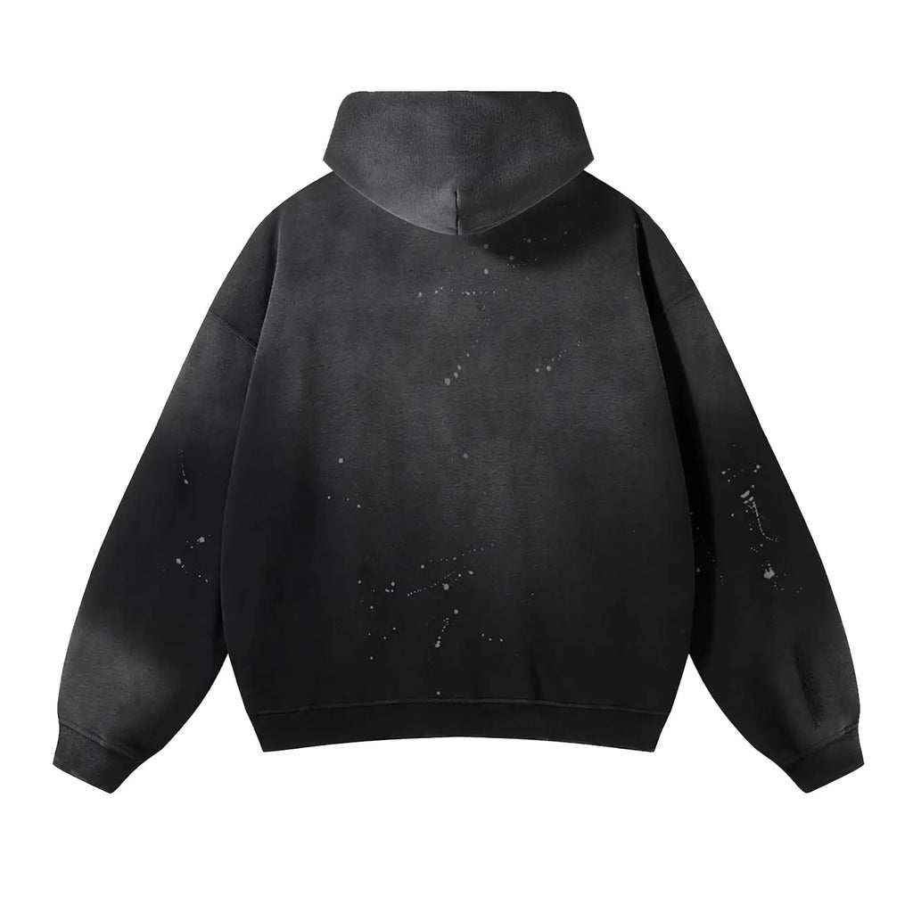 Vintage Washed Frayed Fleece Hoodie ODMPOD