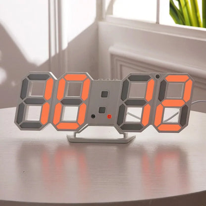 3D LED Wall Clock Modern Design Digital