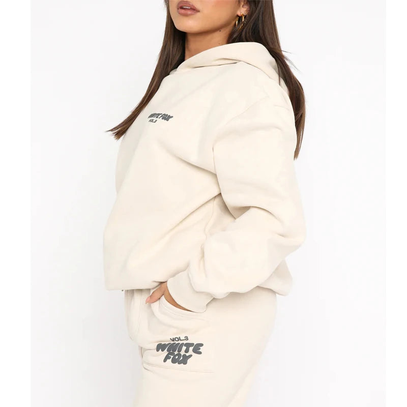 White fox hoodie