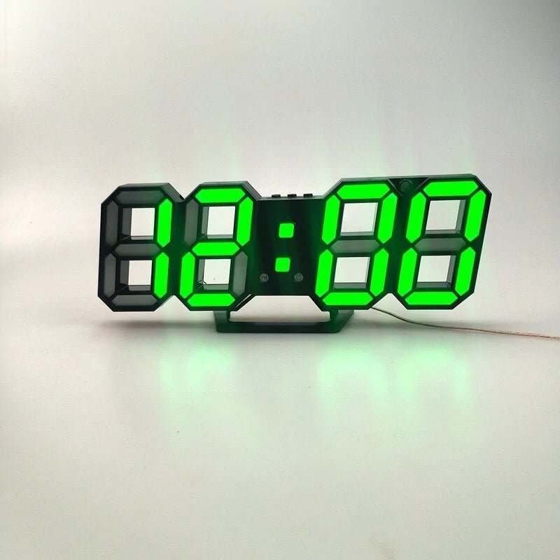 3D LED Wall Clock Modern Design Digital