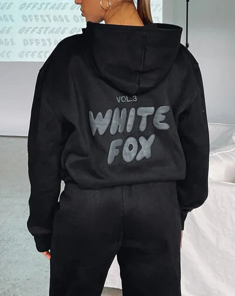 White fox hoodie