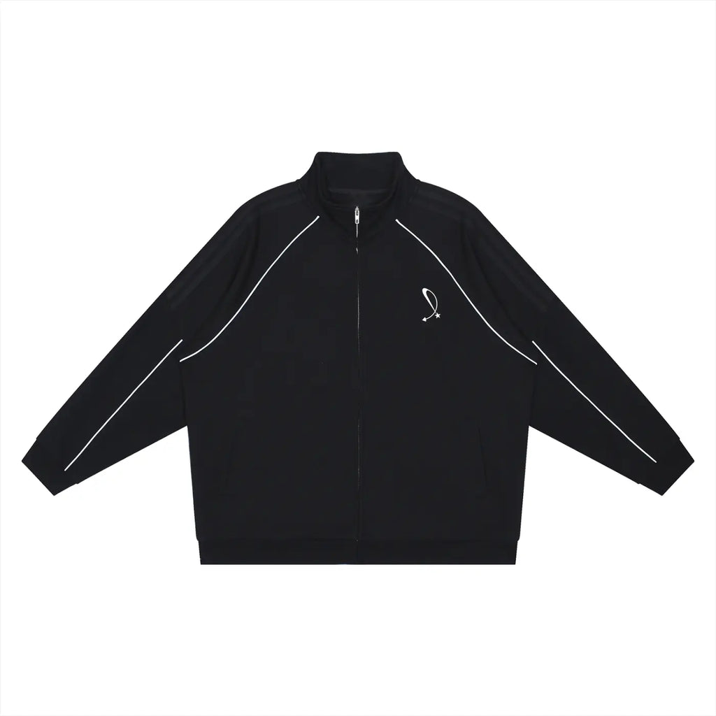 Reflection Striped Raglan Sleeve  Jacket ODMPOD