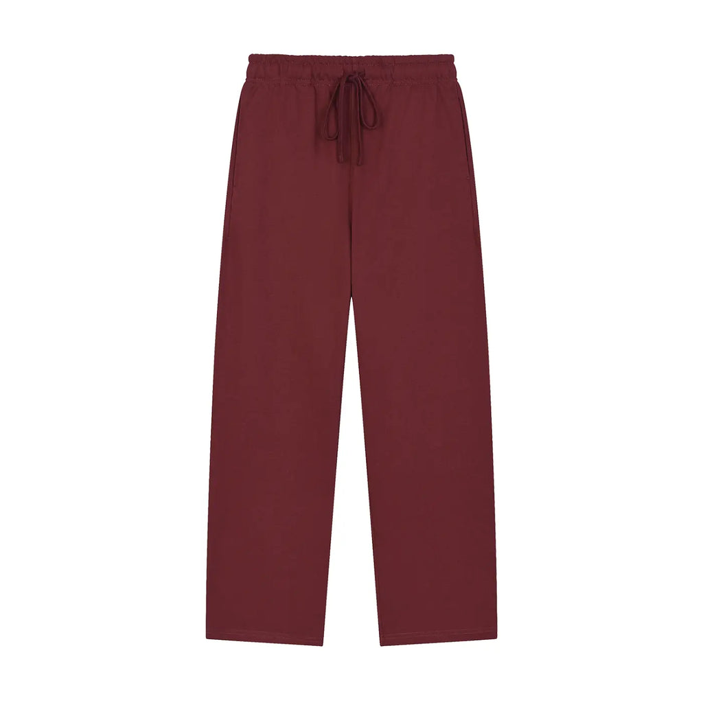 Solid Color Straight-Leg Sweatpants ODMPOD