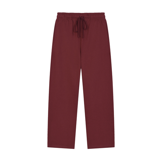 Solid Color Straight-Leg Sweatpants