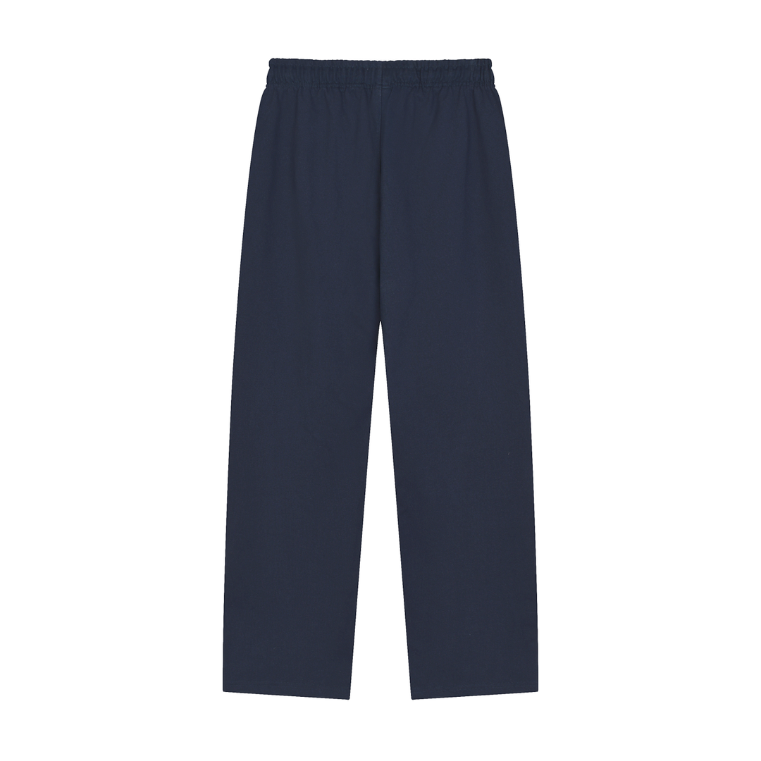 Solid Color Straight-Leg Sweatpants