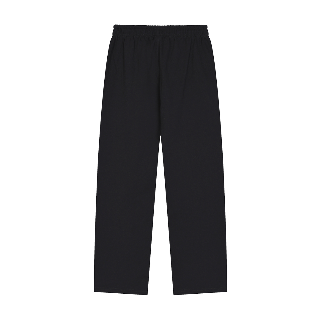 Solid Color Straight-Leg Sweatpants