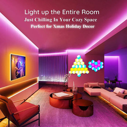 LED Hexagon Wall Light Indoor RGB Night Light