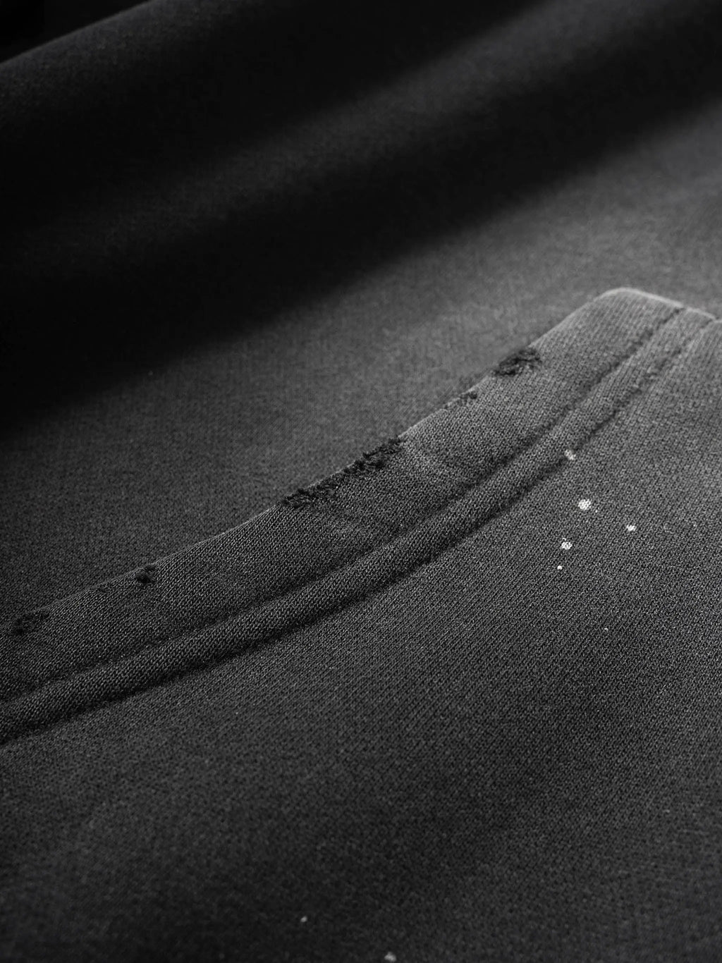 Vintage Washed Frayed Fleece Hoodie ODMPOD