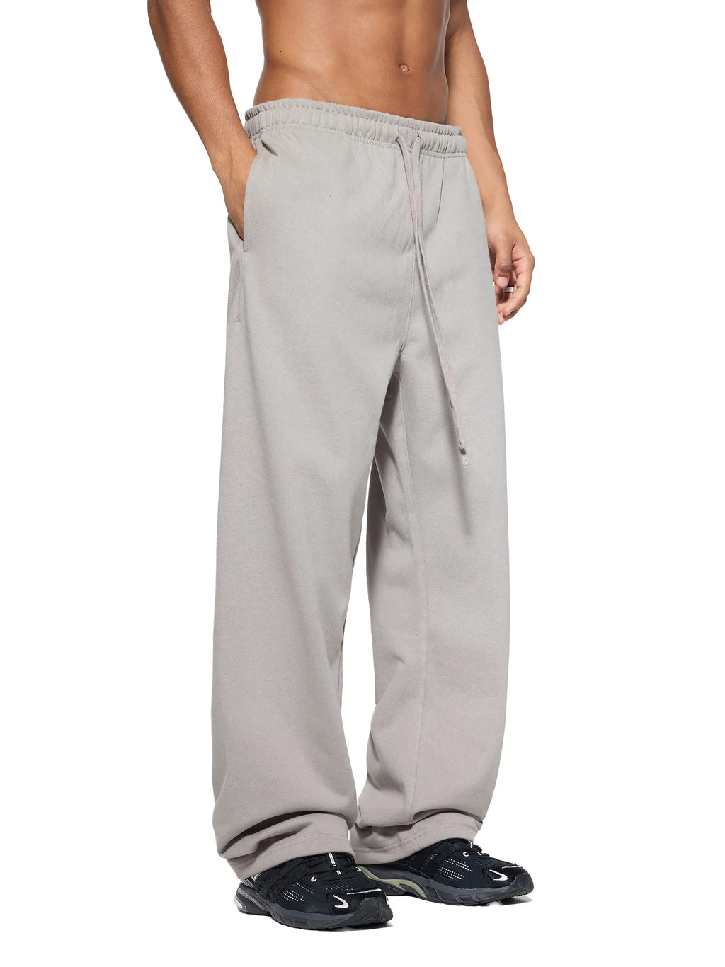 Solid Color Straight-Leg Sweatpants ODMPOD