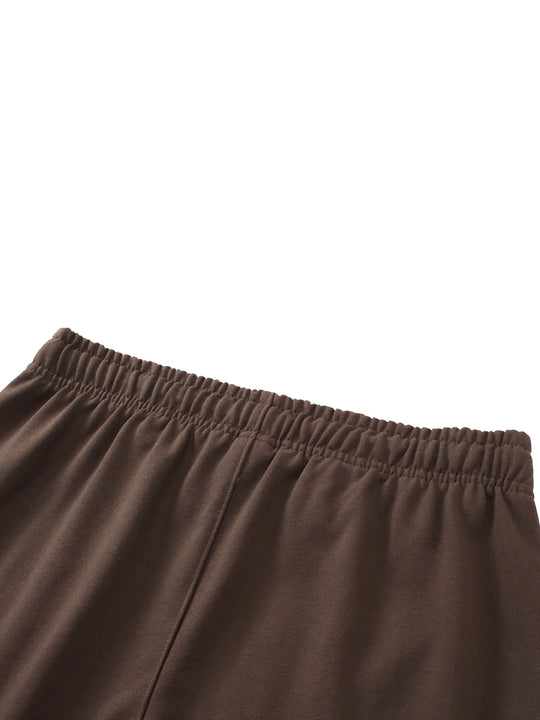 Solid Color Straight-Leg Sweatpants