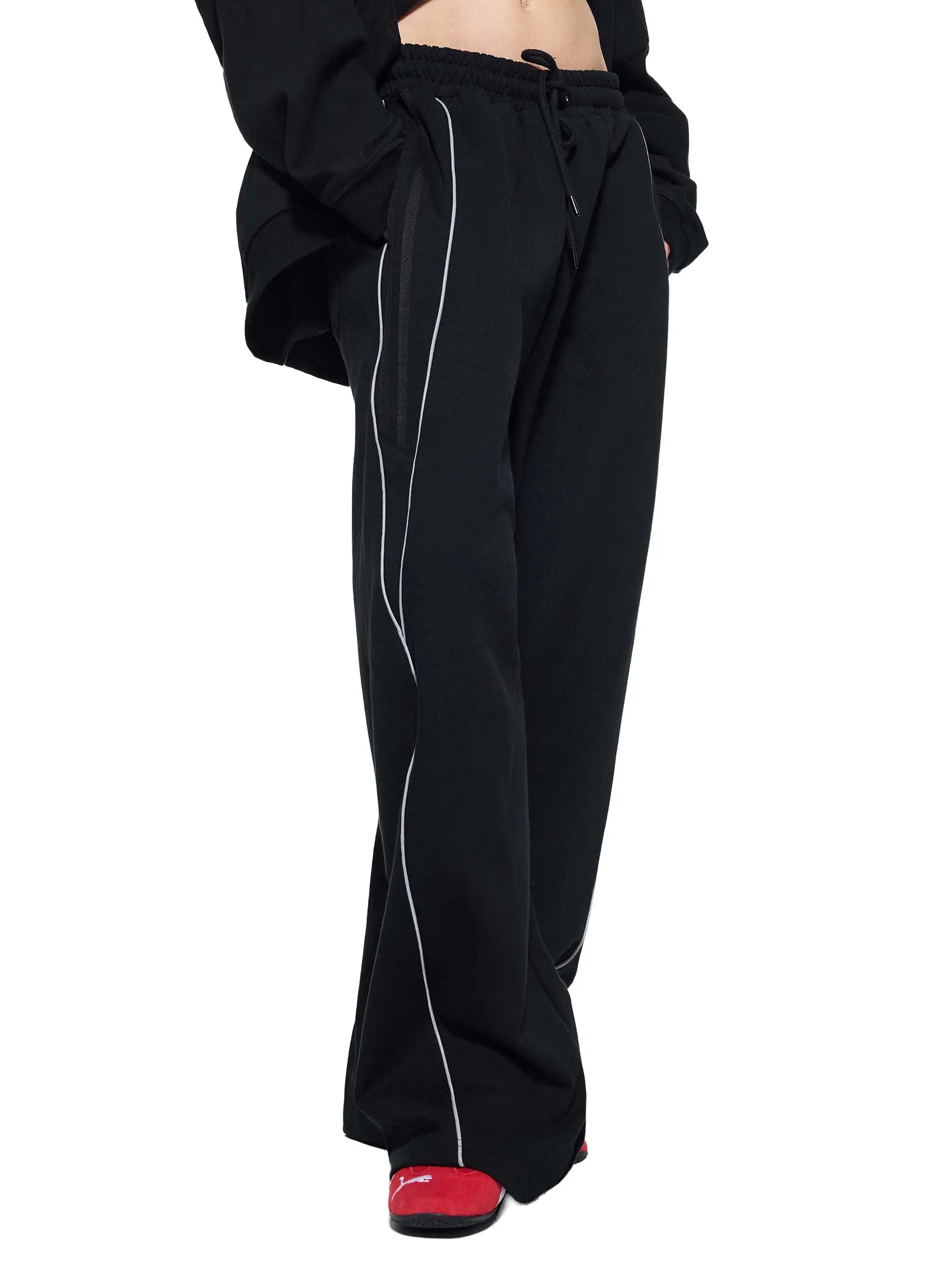 Reflection Striped Straight-Leg Sweatpants ODMPOD