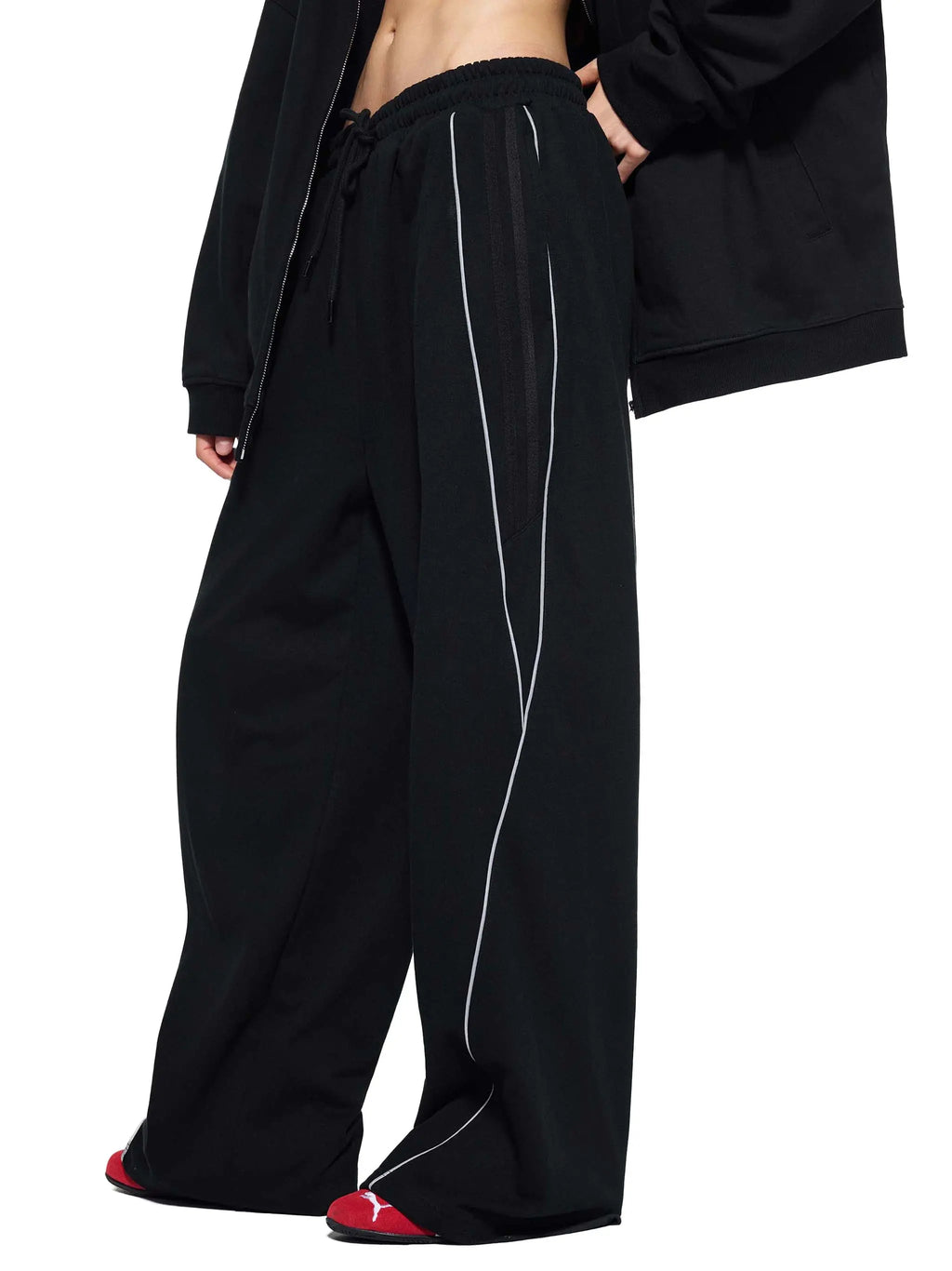 Reflection Striped Straight-Leg Sweatpants ODMPOD