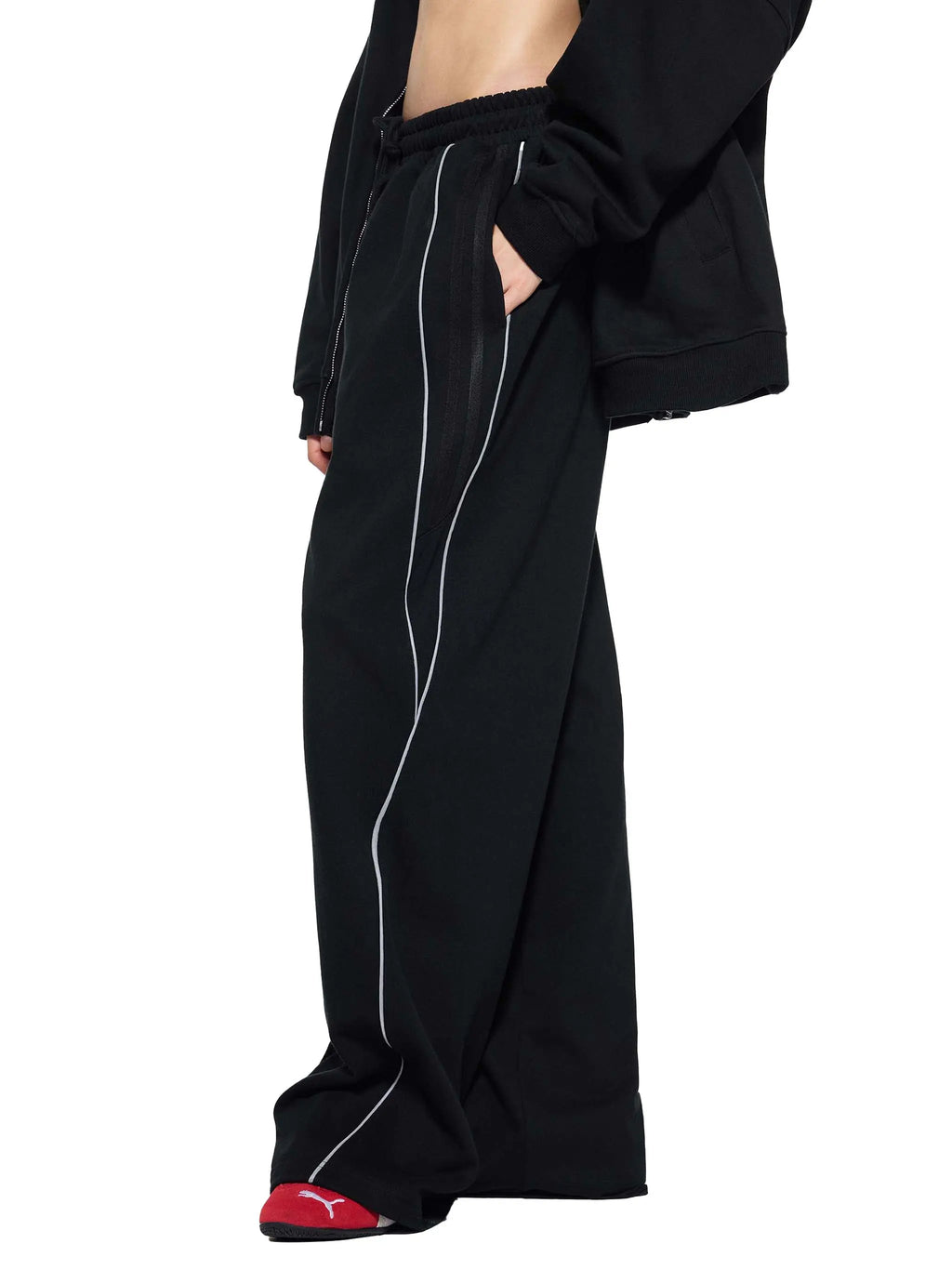 Reflection Striped Straight-Leg Sweatpants ODMPOD