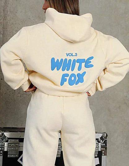 White fox hoodie