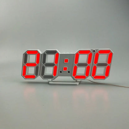 3D LED Wall Clock Modern Design Digital