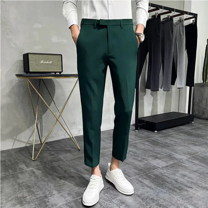 Dark Green Suit Pants Pure