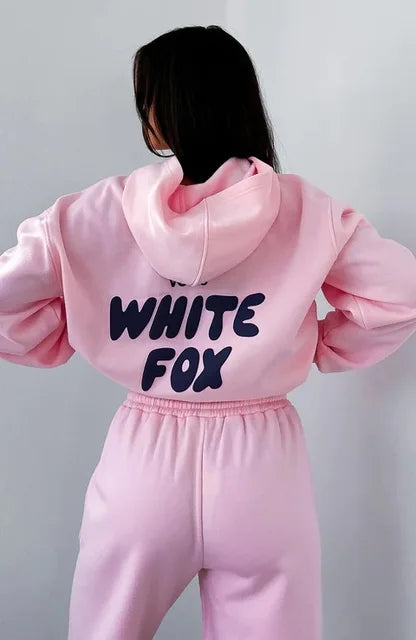 White fox hoodie