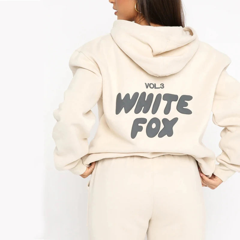 White fox hoodie