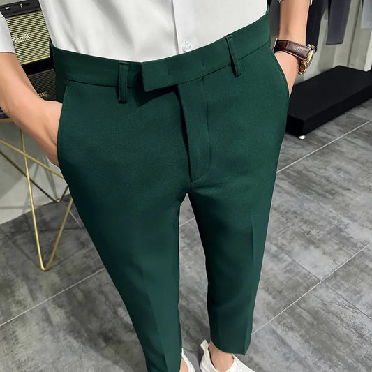 Dark Green Suit Pants Pure