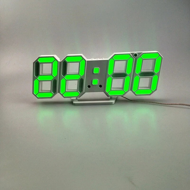 3D LED Wall Clock Modern Design Digital