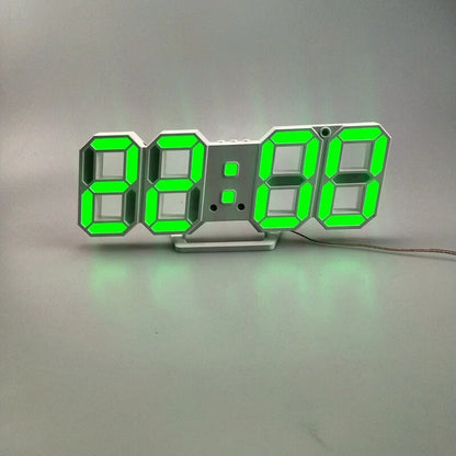 3D LED Wall Clock Modern Design Digital